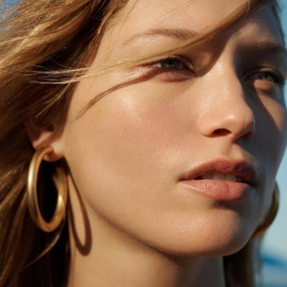 Madewell large chunky hoop earrings